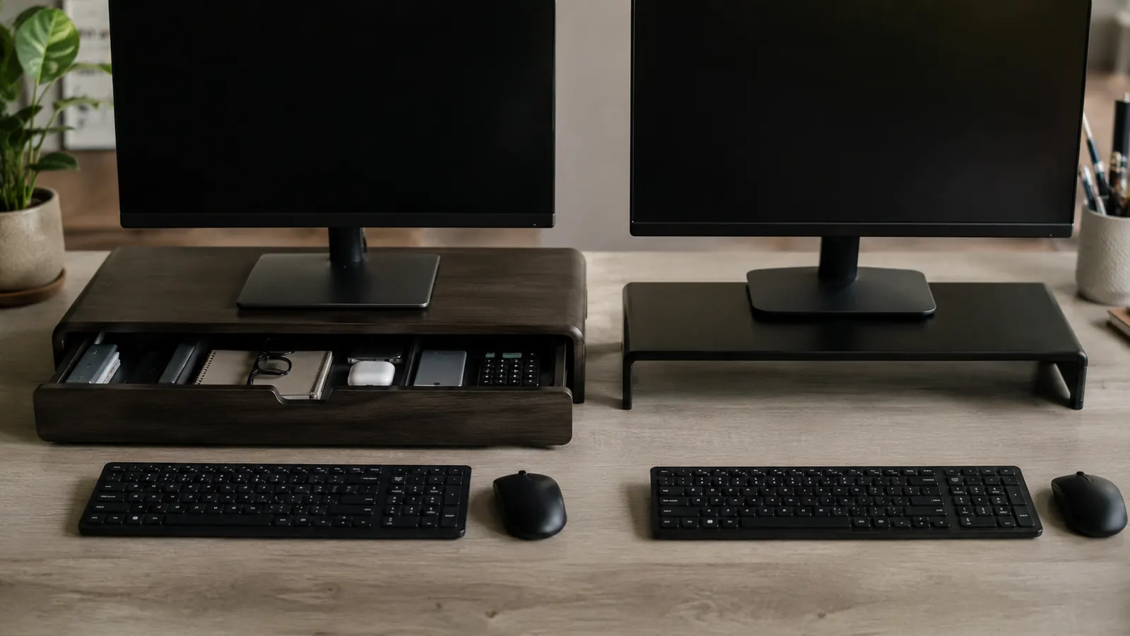 Monitor Riser with Drawer vs Plain Monitor Stand: Which One Cleans Up Your Desk Better?